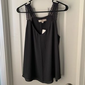 NWT LOFT Charcoal Gray Tank Top